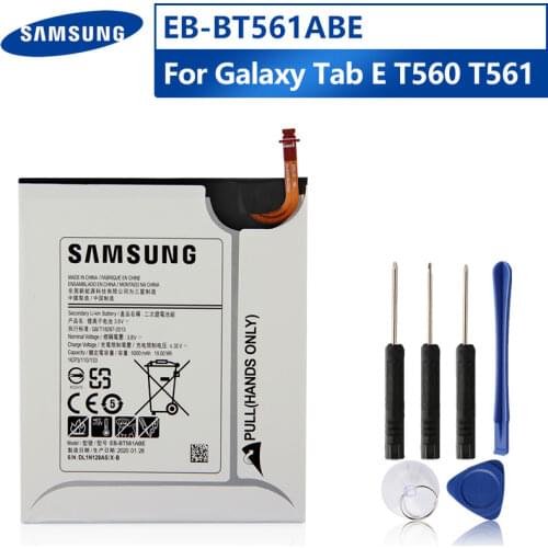 Original Replacement Tablet Battery EB-BT561ABE For Samsung GALAXY Tab E T560 T561 SM-T560 Rechargeable Battery 5000mAh