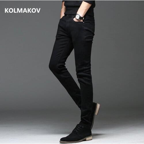 2021 autumn Slim Fit men Jeans Black Classic Fashion Denim Skinny Jeans Male spring mens casual High Quality Trousers