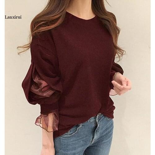 Autumn Winter Clothes Casual Loose Long Sleeve Patchwork Long Pullover Hooded Hoodies Women Sweatshirt Thick Chic Korean Style