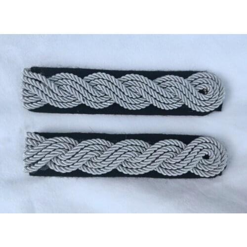 PAIR WWII German Allgemeine Elite Field Officer Shoulder Boards metal wire