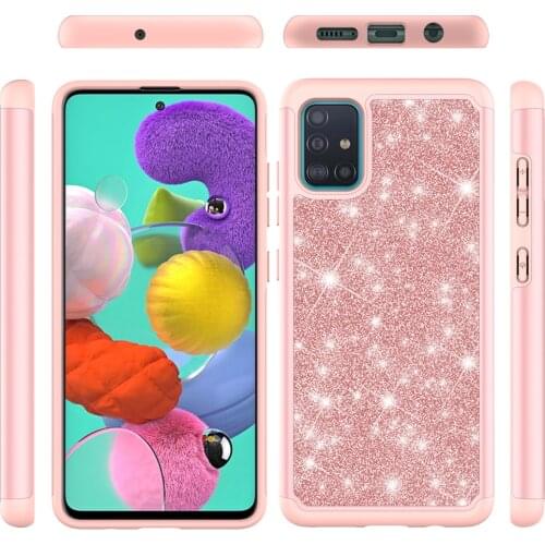 Shockproof Case for Samsung Galaxy A51 SM-A515F Glitter Luxury Back Phone Protective Cover For Samsung Galaxy A51 5G SM-A516