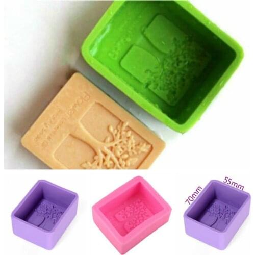 Rectangle Life Tree Silicone Soap Mold DIY Craft Art Cake Mold Handmade Silicone Molds for Soap Candle Mold