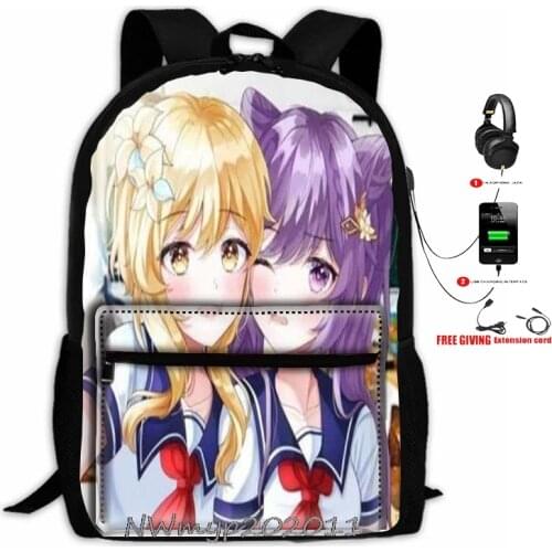 Game Genshin Impact Monokuma Backpack Bags For Women Backpack Shoulders package Satchel student backpacks Casual Laptop Mochilas