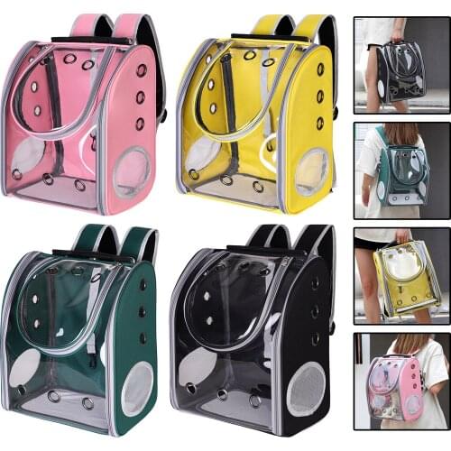 Pet Carrier Cats Dogs Puppy Backpack Clear Breathable Shoulder Bag Handbag