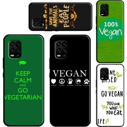 Vegetarian VEGAN QUOTES LOVE VEGGIE Case For POCO X3 Pro M3 F2 F3 Back Cover For Xiaomi Mi 11 Ultra Note 10 Lite Mi 9T 10T Pro