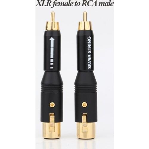 High Performacn audio RCA Male to XLR Female Gold Plated adapter Connector for Amplifier 2male 2 female