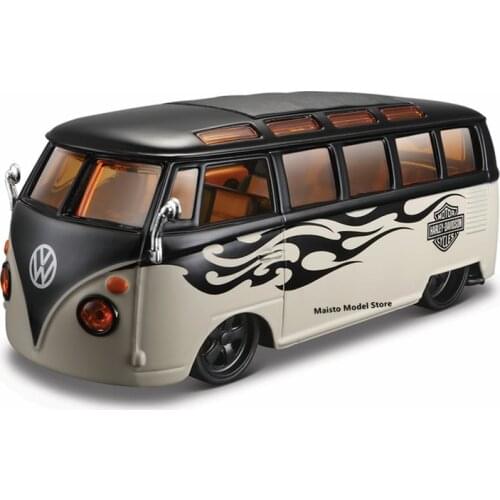 Maisto 1:25 Volkswagen Van Samba Highly-detailed die-cast precision model car Model collection gift