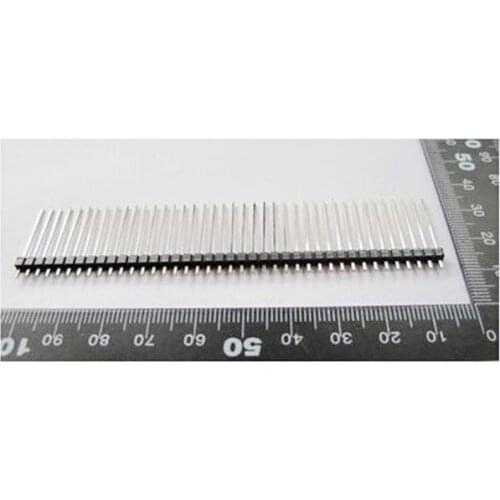 10pcs single row needle male pin header 1*40P 2.54mm pitch straight 25mm long pin NEW