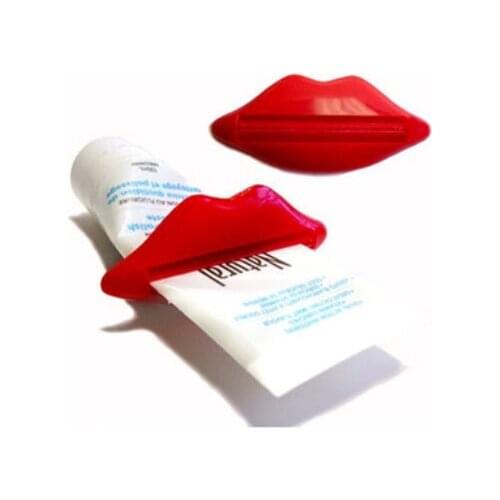 2pcs Toothpaste Tube Squeezer Sexy Hot Lip Kiss Bathroom Tube Squeezer Dispenser Cream Squeezer Color At Random 93 x 42mm