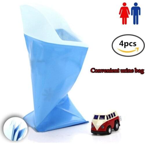 4 Pcs 600cc Emergency Portable Car Urine Bag Urgent Baggage Urine Bag For Outdoor Vehicle Traffic Jam Savior For Man And Woman
