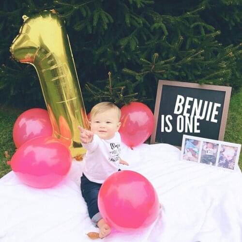 40 Inch Balloons Number Foil Balloons Gold Baby Shower Decorations Wedding Anniversary 1 Year Birthday Party Decorations