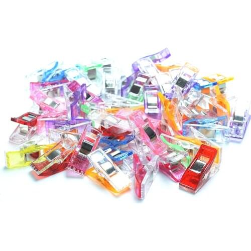 50/100PCS Sewing Clips Plastic Clips Quilting Crafting Crocheting Knitting Safety Clips Assorted Colors Binding Clips Paper