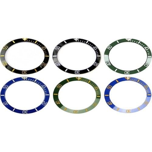 Watch accessories ceramic bezel mens for diving green ghost hand surface ring shell inner diameter 30.7mm ceramic watch ring