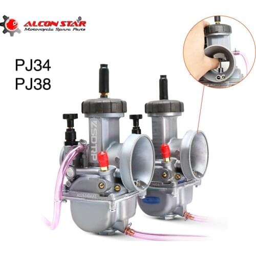 Alconstar- Original Keihin PJ34 PJ38 Flat Gate Racing Carburettor 2-stroke Upgrade For Honda TRX250R ATC250R CR250 CR500 YZ250