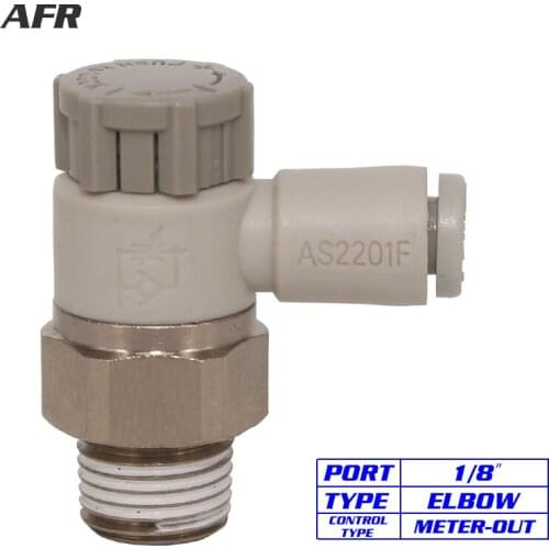 AS2201F-01-06SA Speed Controller with one touch fitting Push-lock Type AS2201F-01-08SA Elbow Type/Universal Type AS2201F-01-10SA