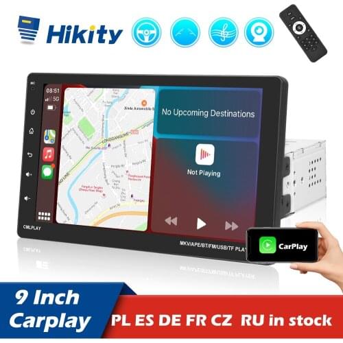 Hikity 1 Din Carplay Car Radio 9 inch Removable Screen Multimedia Player Universal For Volkswagen Nissan Hyundai Kia Toyota KIA