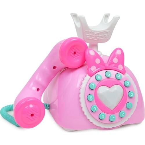 Kids Simulation Electronic Landline Telephone Educational Toys For Children Music Sound Pretend Play Toy For Girl Christmas Gift