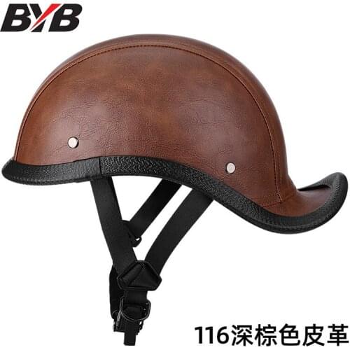 Electric motorcycle adults Retro Helmet Cocked Tail Helmet Motorcycle Helmet Cross border Helmet Electric Vehicle Helmets L SIZE