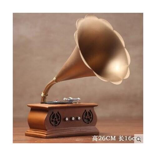 European nostalgia retro creative home furnishing articles phonograph model cafe restaurant wine sitting room adornment
