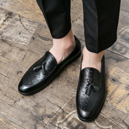 Forskool italian stylish formal casual piergitar old lather leather brown skin fashion moccasins Mens Moccasins men