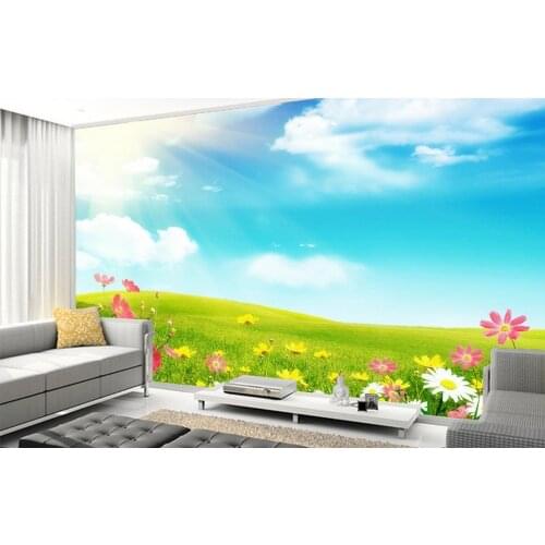 Photo wallpaper custom wallpaper Plant flowers blue sky 3d wall murals wallpaper 3d mural paintings