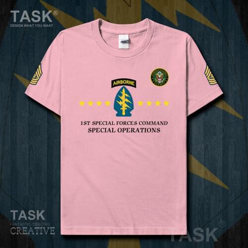 US armed forces US Airborne First Special Forces Command country clothes Short sleeve new t shirt mens Military Tactical sports