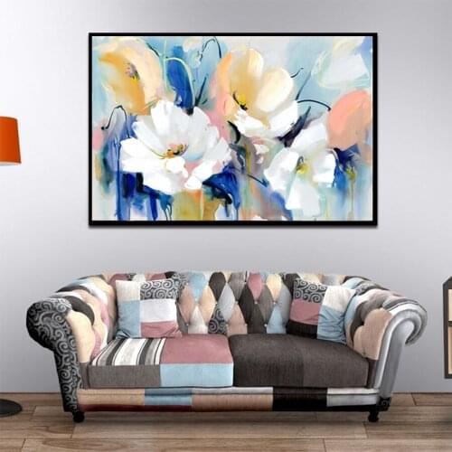 Modern Watercolor Flowers Fashion Canvas Painting Wall Art Poster Prints on Canvas For Living Room Home Decoration Unstretched