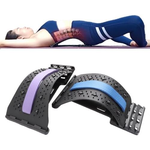 Back Massager Stretcher Equipment Fitness Relaxation Spine Lumbar Spine Pain Lumbar Relief Back Massageador Lumbar SpineStretch