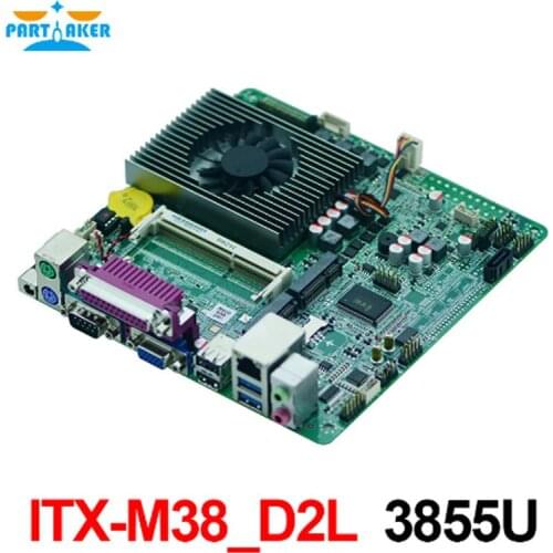 Mini ITX motherboard Intel 3855U 1.6GHz mini PCIE 3G 4G LVDS 4K DDR3L motherboard