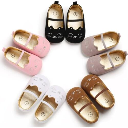 Cute Baby Girls Cartoon Infant Prewalker Princess Soft Non-Slip Shoes First Walkers Shoes For 0-18 Months