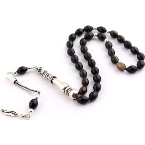 Mini Size Buffalo Horn Handmade Rosary with Kazaz Tassel and Barley Cutting