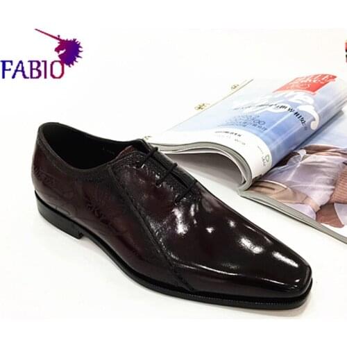 Imported French cowhide mens business shoes leather outsole mens shoes
