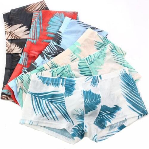 5PCS/Lot Mens Underwear Sexy Boxer Shorts Mesh See Through Underpants Bulge Pouch Male Homme Panties Beachwear Mens Lingerie