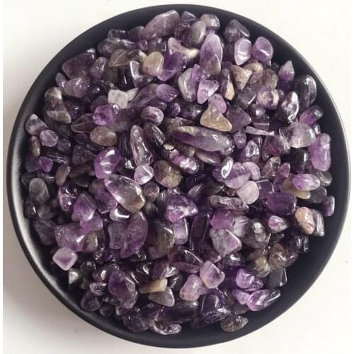 Wholesales100g AAA +++ Natural Amethyst Gravel Polishing Stone Fish Tank Home Decoration Natural Stones and Minerals