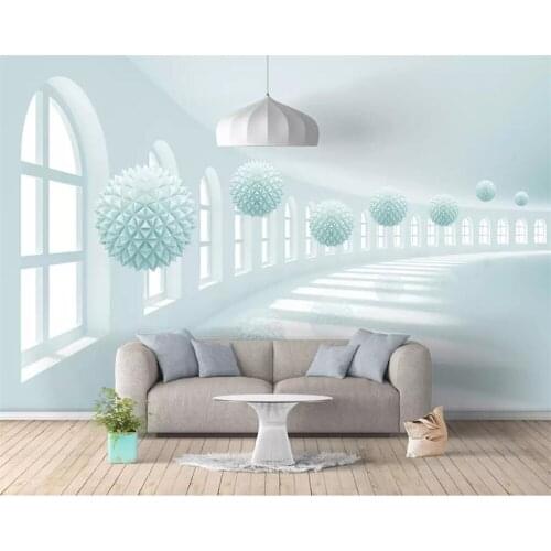 Beibehang Custom wallpaper 3D mural photo fashion elegant fresh ball space stereo personality decorative mural wallpaper wall