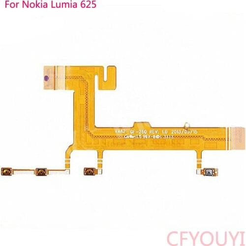 Original For Nokia Lumia 625 Side Button Power and Volume Key Button Side Keys Flex Cable