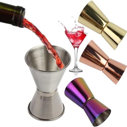 15/30ml Stainless Steel Cocktail Shaker Measure Cup Dual Shot Drink Spirit Measure Jigger Kitchen Gadgets Bar Tools