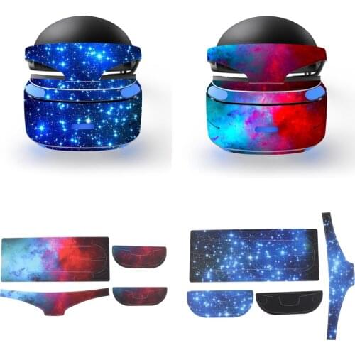 2 Pieces Ultra-Thin PVC VR Protective Skin Decal Bubble Free Removable Sticker Cover Protector Wrap For Sony Playstation VR