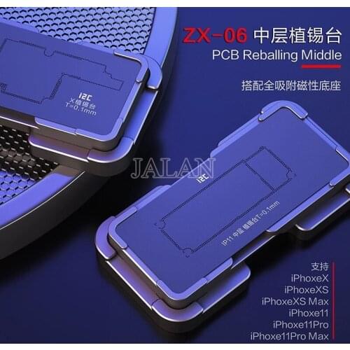 I2C ZX-06 PCB Middle Layer Reballing Stencil Platform For X XS MAX 11PRO MAX Motherboard Disassembly Planting Tin Repair