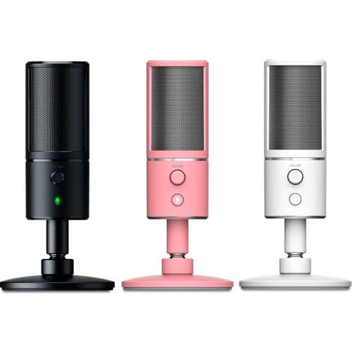 Razer Seiren X USB Streaming Microphone Built-In Shock Mount Supercardiod Pick-Up Pattern - Anodized Aluminum