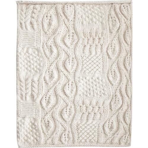 Svetanya White Solid 3D European Geometric Knitted Summer Quilted Thread Blanket Throws Wool Nap Air-conditional Bedspread