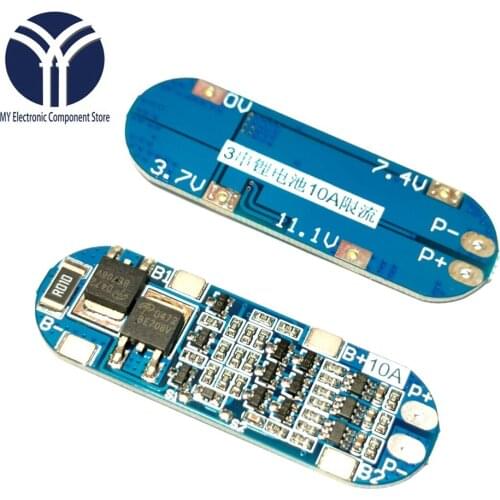 3S 10A 11.1V 12V 12.6V Lithium Battery Charger Protection Board Module for 18650 Li-ion Lipo Battery Cells BMS 3.7V