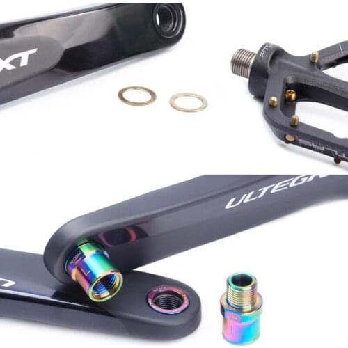 2pcs Bike Bicycle Chain Wheel Crankset Screws Washer Gasket Rings Accessories,Excellent Bike Accessories