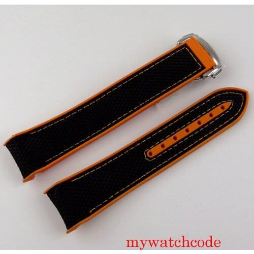 20mm Width Rubber Watch Strap Bracelet Deployment Bukle Wristwatch Accessories
