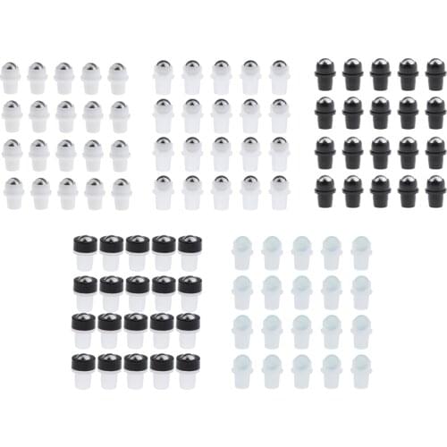 20x Pure Perfume Essential Oils Bottles Metal Roller Ball Inserts Replacement Parts 9.8mm