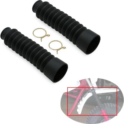 30mm 7.7" Black Fork Boots Gators Forks Covers 1981-1982 For Honda ATC250R / ATC185S / ATC200 / ATC 200 250R 185S