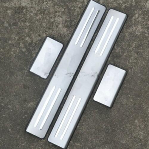 4PCS/SET Stainless Steel Door Sill Scuff Plate for Chevrolet AVEO 2011-2014 Car Styling Accessories