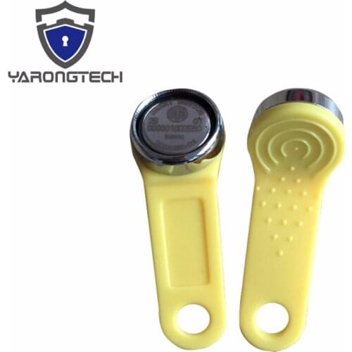 5pcs Ibutton DS1990A-F5 TM1990 with metal ring Yellow handle