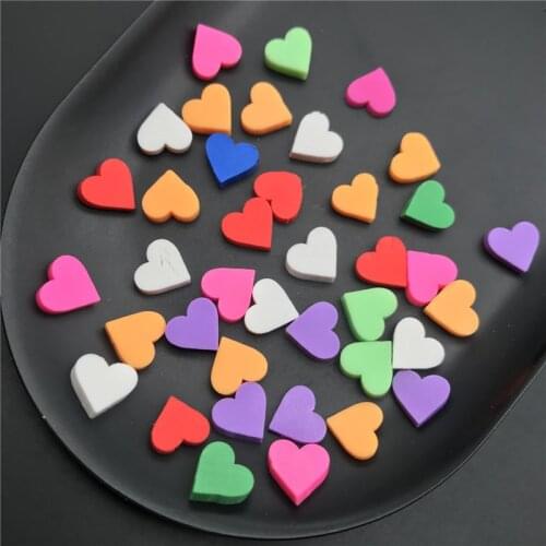 50g Heart Polymer Clay Slices Sprinkles for Kids Diy,Craft/Nail Art/Scrapbook Decoration,Filler Polymer Clay Embellishments