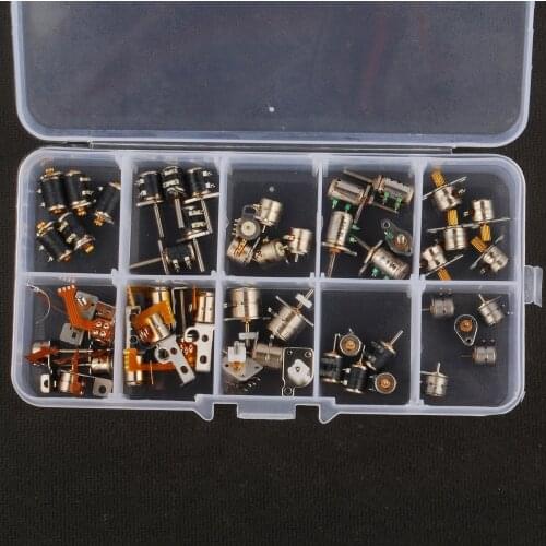 50pcs 3-5V dc 10 kinds of 4 Wire 2 Phase micro stepper motor Mini stepping motor